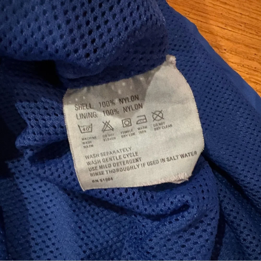 Vintage 90s Patagonia Nylon Blue 1/2 Snap Zip Windbreaker Colorblock Jacket